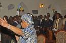 Liberia President Ellen Johnson Sirleaf, left, speaks as she attends a church service at the Providence Baptist Church to mark the end of three days praying to stop the spread of the Ebola virus, in the city of Monrovia, Liberia, Friday, Aug. 8, 2014. Over the decades, Ebola cases have been confirmed in 10 African countries, including Congo where the disease was first reported in 1976. But until this year, Ebola had never come to West Africa. (AP Photo/Abbas Dulleh)