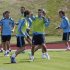 Spain's national soccer players attend a training session for the Euro 2012 in Gniewino