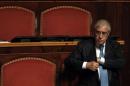 Italian senator Marcello Dell'Utri attends a debate at the Senate in Rome