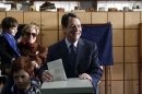Cyprus Presidential candidate Anastasiades of the right wing Democratic Rally party casts his ballot at a polling station in Limassol