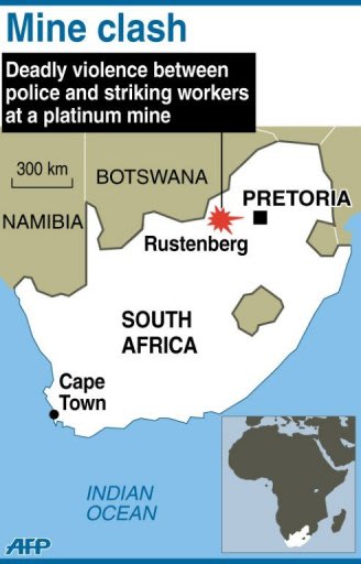 Graphic map locating the platinum …
