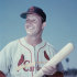 FILE - In this March 1958 file photo, St. Louis Cardinals' Stan Musial, with bat in hand, poses for a photo during spring training baseball in Florida. Musial, one of baseball's greatest hitters and a Hall of Famer with the Cardinals for more than two decades, died Saturday, Jan. 19, 2013, the team announced. He was 92. (AP Photo/File)