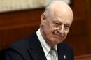 U.N. Special Envoy for Syria Mistura attends a meeting on Syria with representatives of the five permanent members of the Security Council at the UN in Geneva