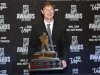 Phoenix Coyotes captain Shane Doan poses with the Mark Messier Leadership Award during the 2012 NHL Awards show at the Wynn Las Vegas Resort in Las Vegas