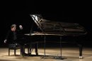 Turkish classical pianist Say performs during a concert in Ankara