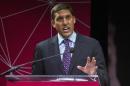 USAID Administrator Rajiv Shah speaks during the announcement of the U.S. Global Development Lab to help end extreme poverty by 2030, in New York