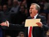New York Knicks head coach Mike D'Antoni reacts to a call late in the fourth quarter against the New Orleans Hornets during their NBA basketball game at Madison Square Garden in New York