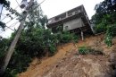 A view of a landslide in Petropolis, near Rio de Janeiro
