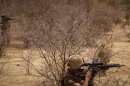 A French soldier on April 10, 2013, hunts for Islamist fighters in a valley in northern Mali