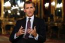 Spain's King Felipe VI delivered his Christmas Eve message from the Palacio Real in Madrid on December 24, 2015, appealing for dialogue and unity after an inconclusive weekend general election plunged the country into political uncertainty