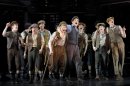 In this theater image released by Disney Theatricals, the cast of The Paper Mill Playhouse Production of "Newsies," starring Jeremy Jordan, center right, is shown in New York. The production The production is nominated for best musical at the Tony Awards, airing Sunday, June 10 on CBS. (AP Photo/Disney Theatricals, T. Charles Erickson)