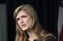 FILE - In this Oct. 9, 2016, file photo, U.S. Ambassador to the United Nations Samantha Power speaks Seoul, South Korea. Has the Obama administration quietly recognized the World War I-era killings of Armenians as genocide? The term has long been taboo for U.S. officials, who have instead talked of the mass atrocity and historical tragedy. But Power appeared to break new ground in describing the event as genocide. (AP Photo/Lee Jin-man)