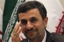 Iranian President Mahmoud Ahmadinejad attends a news conference during the Rio+20 United Nations Conference on Sustainable Development summit in Rio de Janeiro