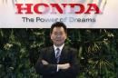 Yasuhisa Arai, Senior Managing Officer and Director, Chief Officer of Motorsports, Honda R&D Co. poses at the Honda Motor Co's headquarters in Tokyo