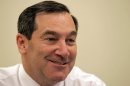 FILE - In this Sept. 26, 2012, file photo, Indiana Democratic Senate candidate Joe Donnelly answers questions during an interview with the Associated Press in Indianapolis. Campaign cash from outside political groups is flooding into conservative states with close Senate races like Indiana and Montana, where residents are less accustomed to a relentless barrage of attack ads on TV. (AP Photo/Michael Conroy, File)