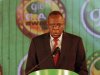 Issa Hayatou president of CAF (Confederation Africaine de Football) speaks during the African soccer player awards in Accra