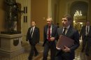 Senate Majority Leader Reid walks to his office at the U.S. Capitol in Washington