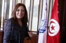 Wided Bouchamaoui smiles in her office in Tunis