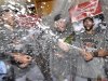 San Francisco Giants' Pagan and Scutaro spray champagne as they celebrate defeating the Detroit Tigers in Game 4 to win the MLB World Series baseball championship in Detroit