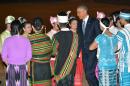 US President Barack Obama walks to his limousine upon arrival at Naypyidaw International Airport in Myanmar, November 12, 2014