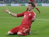 Bayern Munich's Mandzukic celebrates after scoring against Juventus during their Champions League quarter-final second leg soccer match in Turin