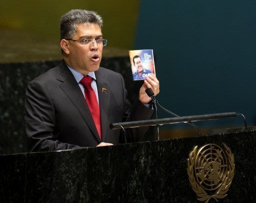 Elías Jaua na ONU, em Nova York, 13 de março, 2013