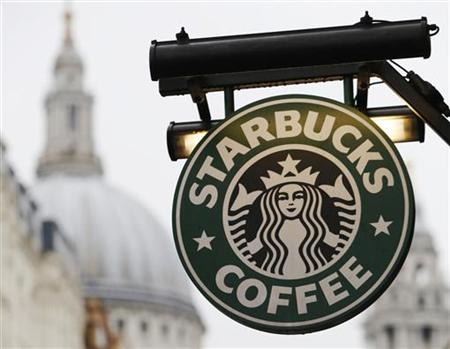 Paul Coffee Shops on St Paul S Cathedral Is Pictured Behind Signage For A Starbucks Coffee