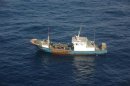 Handout photo of Chinese fishing boat detained by Japan's coastguard