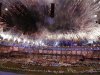 Picture shows the general view of the Olympic Stadium during the opening ceremony of the London 2012 Olympic Games