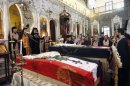 The funeral in Damascus on September 10, 2013, of three Christians killed in Maalula at the weekend