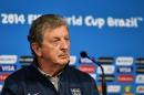 England's coach Roy Hodgson attends a press conference in the Corinthians Arena in Sao Paulo on June 18, 2014