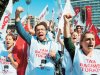 Διαδηλωτές πραγματοποίησαν πορεία διαμαρτυρίας κατά της απόφασης χθες στην Κωνσταντινούπολη