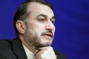 Iran's Deputy Foreign Minister Hossein Amir-Abdollahian speaks during a news conference in Moscow