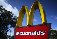 A McDonald's restaurant sign is seen at a McDonald's restaurant in Del Mar, California April 16, 2013. REUTERS/Mike Blake