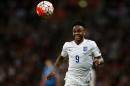 England's midfielder Raheem Sterling in action during the Euro 2016 qualifying group E football match between England and Estonia at Wembley Stadium in north London on October 9, 2015