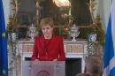 A still image from video showS Scotland's First Minister Nicola Sturgeon speaking following the result of the EU referendum, in Edinburgh, Scotland