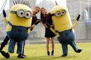 Steve Carell and Miranda Cosgrove voice characters in Despicable Me 2. The film and its minions have proved a box office hit