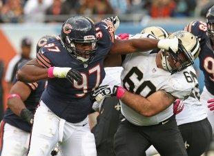 Landon Cohen played 13 games for the Chicago Bears in 2013. (Getty Images)