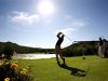 Ross Fisher of England tees off on the 17th hole during the Nedbank Golf Challenge in Sun City