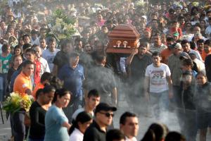 Supporters and family accompany the coffin of Gisela&nbsp;&hellip;