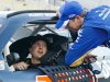 Kurt Busch, left, talks with Brad Keselowski, right, during qualifying for the NASCAR Sprint Cup Series auto race, Friday, Nov. 9, 2012, at Phoenix International Raceway in Avondale, Ariz. (AP Photo/Paul Connors)