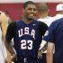 Irving smiles during U.S. Olympic basketball team practice at UNLV's Mendenhall Center in Las Vegas