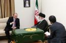 Iran's supreme leader Ayatollah Ali Khamenei (centre) holds talks with Russian President Vladimir Putin in Tehran on November 23, 2015