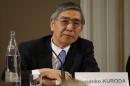 Bank of Japan Governor Haruhiko Kuroda attends a conference of central bankers hosted by the Bank of France in Paris