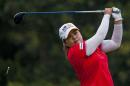 Park In-Bee of South Korea hits a shot during the final round of the World Ladies Championship golf tournament at Mission Hills Hainan in Haikou on March 9, 2014