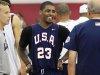 Irving smiles during U.S. Olympic basketball team practice at UNLV's Mendenhall Center in Las Vegas