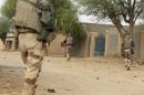 French soldiers patrol the streets on July 28, 2013 in Kidal, northern Mali