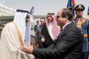 Egypt's President Abdel Fattah al-Sisi welcomes Saudi Arabia's King Salman in Cairo