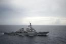 Guided-missile destroyer USS Decatur operates in the South China Sea