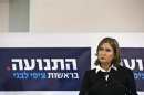 Former Israeli FM Livni holds news conference in Tel Aviv